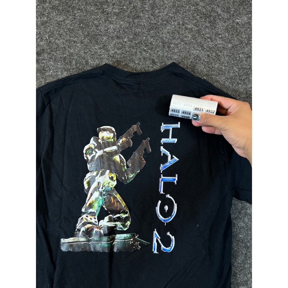 Halo 2 Master Chief Video Game Shirt Mens Small Black Graphic Tee Streetwear - Picture 8 of 8